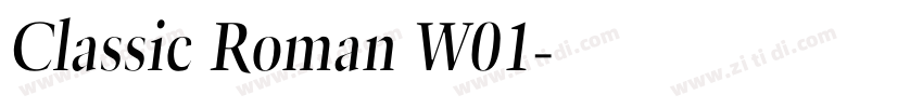Classic Roman W01字体转换